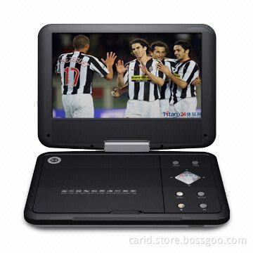 Portable DVD Player with 9-inch TFT LCD, 270 Degrees Swivel Screen, and 2 x 1.5W Stereo Audio Output